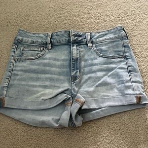 American eagle high rise shortie Jean shorts size 10